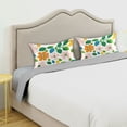 thumbnail image 3 of Yayeee Pillowcase King Size Set of 2 Satin Wrinkle Resistant Pillow Case, Retro Orange Floral, 3 of 7