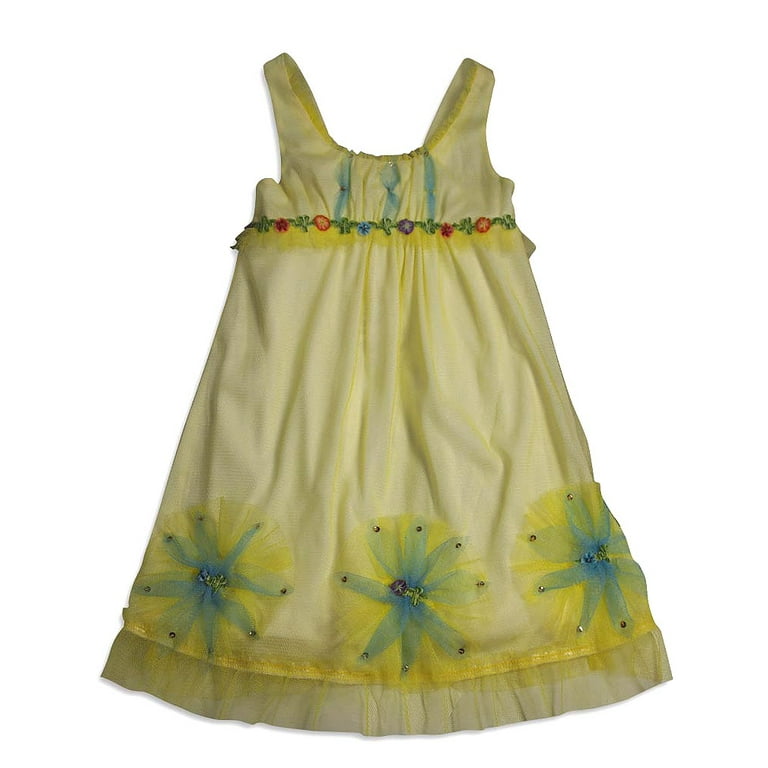 Baby Sara Toddler Girls Sleeveless Dresses Assorted Fabrics Styles Colors 30669 3T yellow Walmart