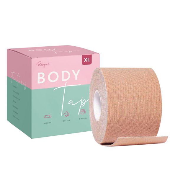 Risque XL Breast Lift Tape for Lift & Fashion - Bra Alternative of Breasts (Beige)