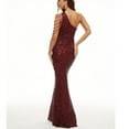 thumbnail image 3 of QATAINLAV Womens Sequin Evening Dress Sexy Sleeveless Off Shoulder Mermaid Prom Dresses Shining Cocktail Dress for Wedding Party Mother's Day Gifts Wine M, 3 of 4