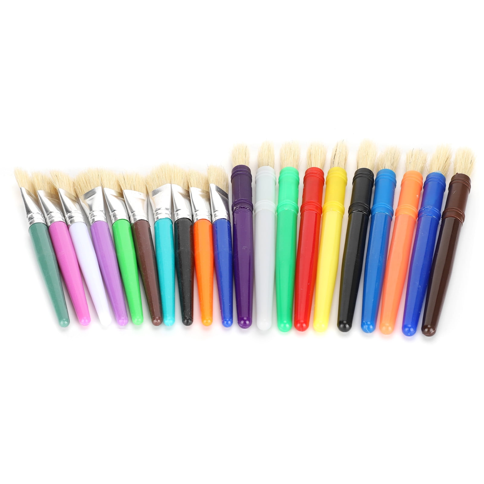 Lot De 20 Pinceaux De Peinture Pour Enfants, Pinceaux D'art, Outils De Peinture Pour Débutants, Poils De Brosse, Pinceaux De Peinture, Adaptés Pour La Peinture Des Enfants Et Les Projets D'art