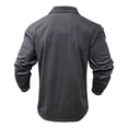 thumbnail image 6 of Men Cotton Polo Shirts Long Sleeve with Pocket Golf Shirts Shirts for Men Casual Work Athletic Collared T-Shirts Size 3XL Dark Gray, 6 of 8