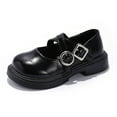thumbnail image 6 of Dakaela 3-10Y Girls Mary Jane Dress Shoes Cross Strap Chunky Platform School Uniform Oxford Pumps for Toddler Little Big Kid Black, 6 of 8