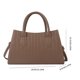 thumbnail image 2 of Bolso de mujer Bolso de mano con patrón de cocodrilo simple Bolso bandolera (Caqui), 2 of 3