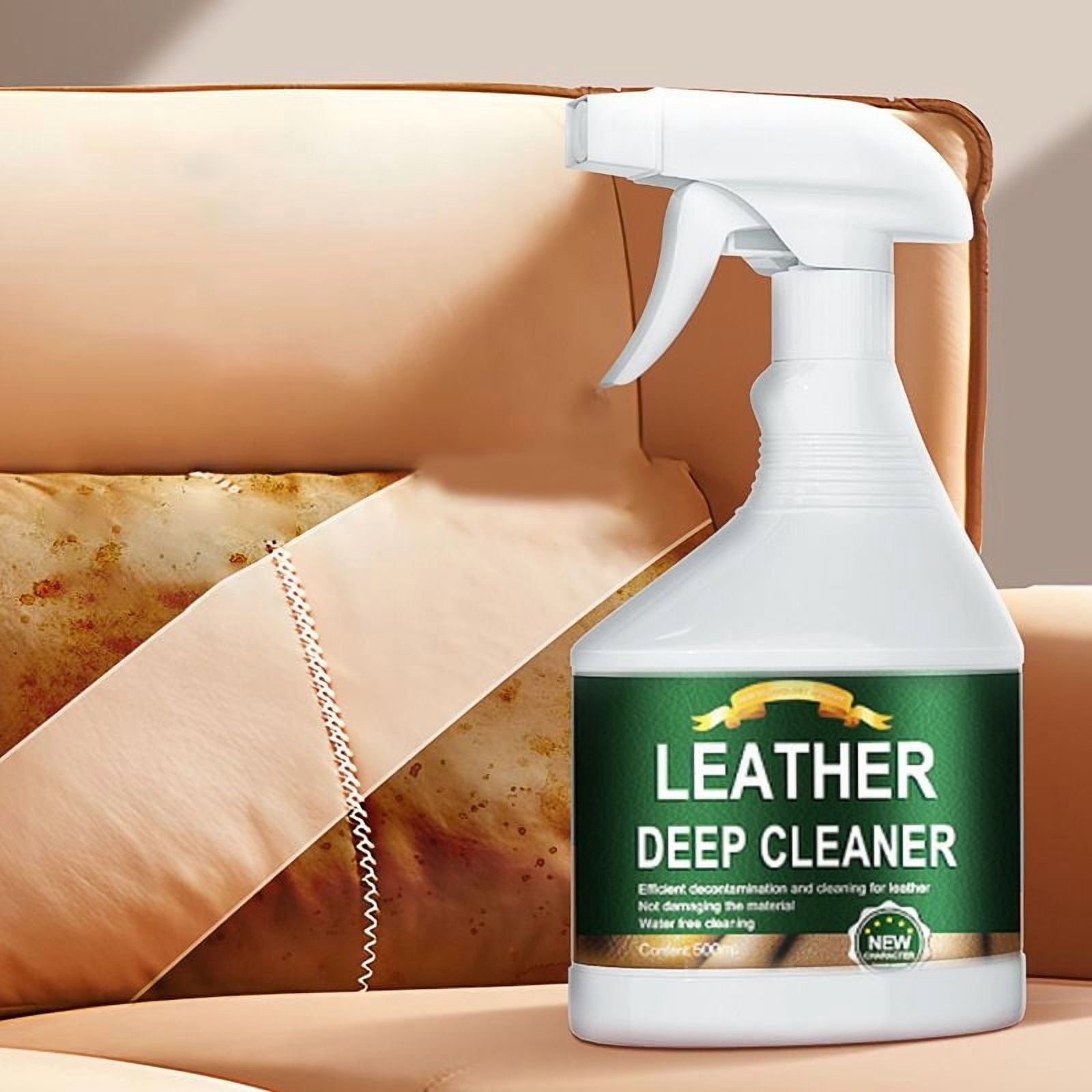Multipurpose Leather Care Cleaner 500ml, Leather Conditioner and Cleaner for Furniture, Auto Seats, and Accessories, Leather Protector Against Cracking and Fading