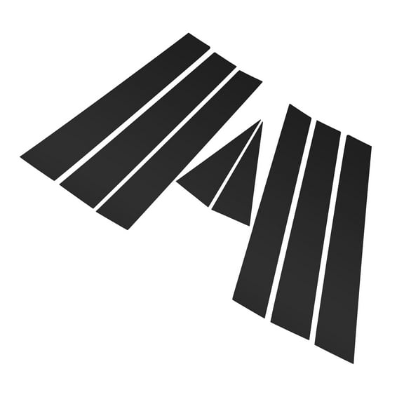 Unique Bargains 8 Pcs Door Pillar Window Trim for Nissan Rogue 2008-2013 Black