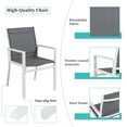 thumbnail image 7 of Walsunny Patio Dining Chairs Set of 2,Outdoor Bistro Chair with Arms,All-Weather Metal Textile Fabric Chairs Grey, 7 of 7