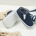 thumbnail image 6 of Povozer Infant Baby Boys Girls Canvas Sneaker Toddler Slip On Anti Skid Newborn First Walkers Shoes(Blue,5 Toddler), 6 of 6
