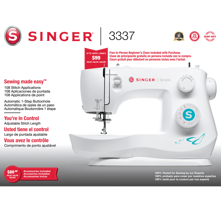 Singer® 3337 Simple™ Mechanical Sewing Machine, Walmart.com