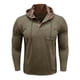 thumbnail image 5 of pstuiky camisetas de manga larga para hombre, Suéter informal de color liso para hombre, cárdigan con botones, bolsillo, mangas largas y capucha camisetas de hombre l, 5 of 7