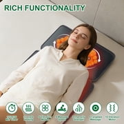 HMMSYLVA Full Body Massage Mat with Heating and 10 Vibration Motors, 9 Modes Electric Back Massage Pad with Shiatsu Neck Massager Gifts for Mom Dad