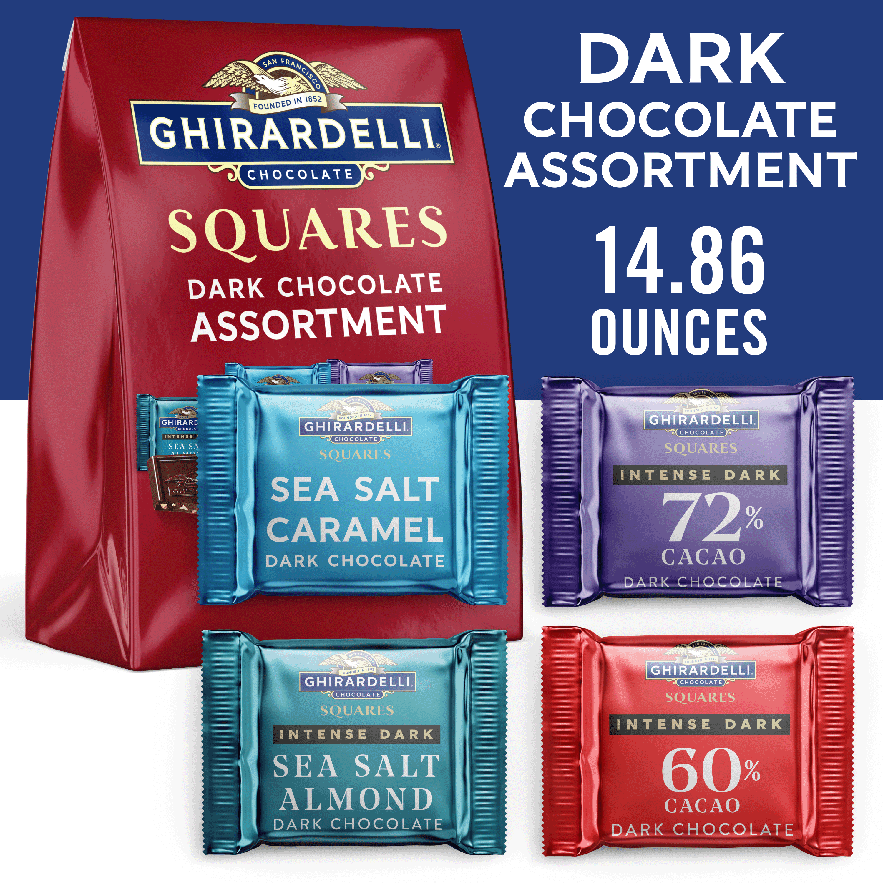 GHIRARDELLI Dark Chocolate Squares Assortment – 14.86 Oz.