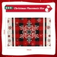 thumbnail image 3 of 12x18Inch Christmas Placemats Buffalo Plaid Snowflakes Place Mats Winter Holiday Washable Table Mats Set of 4 for Home Party Kitchen Dining Decorations, 3 of 7