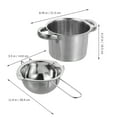 thumbnail image 5 of HEMOTON Boiler Double Chocolate Melting Pot Homemade Chocolate Treats Silver, 5 of 8