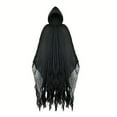thumbnail image 1 of Guardurnaity Disfraz de Halloween de la Parca para adultos, capa de terror, disfraz de novia, fantasmas, zombi adulto con disfraz universal y Disfraces de disfraces negro, 1 of 6
