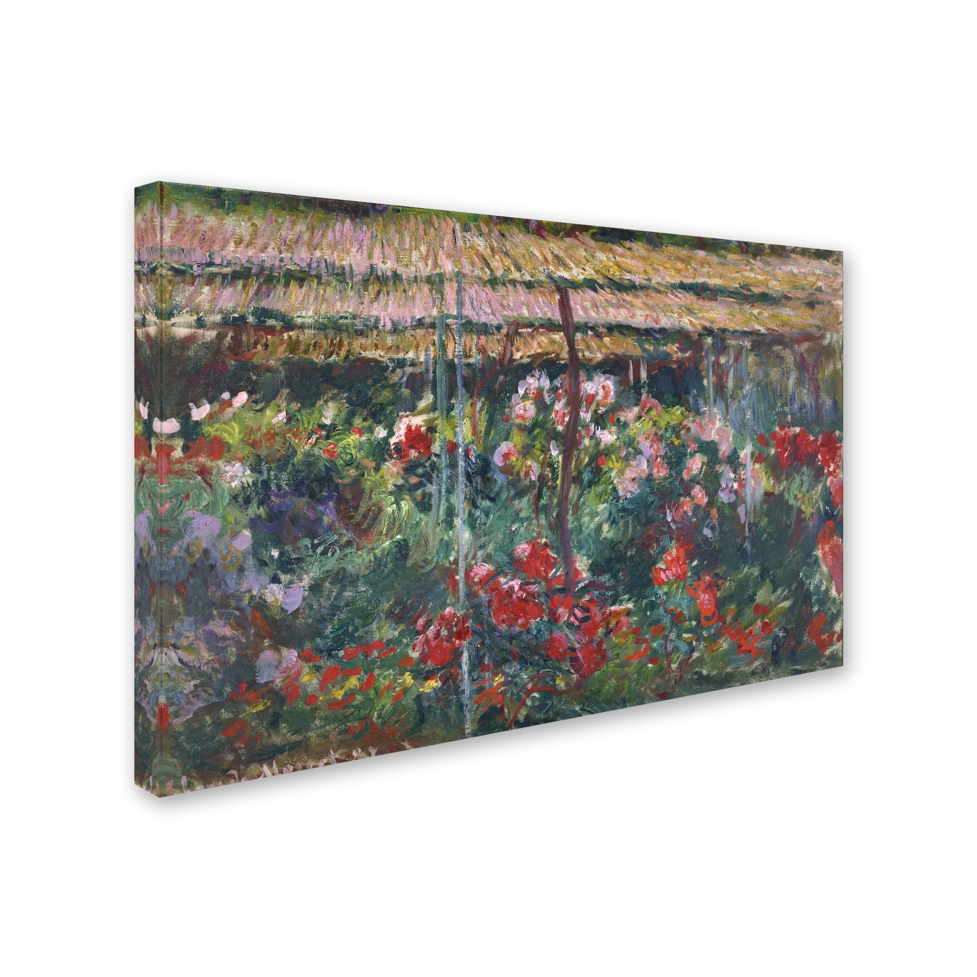 Trademark Fine Art 'Peony Garden' Canvas Art by Monet