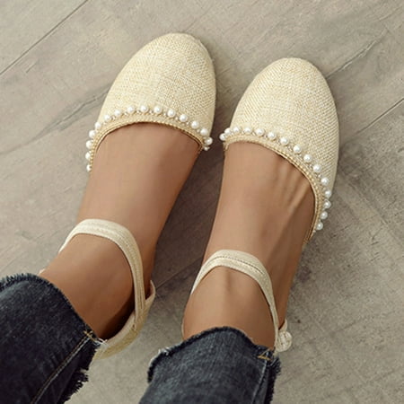 eczipvz Womens Shoes Womens Wedges Wedge Sandals for Women Elastic Ankle Strap Low Wedge Sandals Open Toe Dress Platform Shoes Dressy Summer Beige