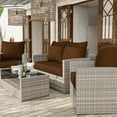 thumbnail image 6 of Pakunoda Outdoor Deep Seat Cushion with Backrest, 24" x 24" x 6.5" Waterproof Resistant Patio Chair Replacement Cushion for Sofa Couch, Chocolate, 6 of 7