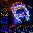 thumbnail image 3 of Farfi LED Flower Garland Headband Girls Women Bride Beach Travel Hairband Headwear (Blue), 3 of 10