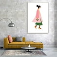 thumbnail image 3 of IDEA4WALL Framed Canvas Wall Art Minimalist Fashion Girl Painting Prints for Modern Home Decoration Ready to Hang - 24x36 inches, 3 of 4