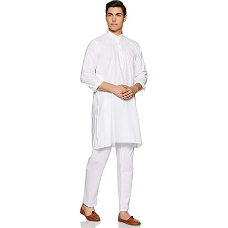 

Royal Men s Black Fine Cotton Short Pathani Kurta for Denim s