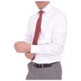 thumbnail image 2 of Christopher Morris Men's 100% Cotton Non-Iron White Slim Fit French Cuff Dress Shirt, 2 of 5