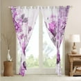 thumbnail image 3 of Flower Curtains & Drapes Hydrangea Floral Curtains for Women,Orchid Gradient 30%-50% Blackout Curtains Vintage Ombre Living Room Curtains,Oil Painting Aesthetic Window Curtains Room Decorative, 3 of 6
