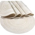 thumbnail image 2 of Manteles individuales, juego de 6, redondos, resistentes al calor, tejidos, manteles individuales para mesa de comedor de 36 cm, 2 of 8