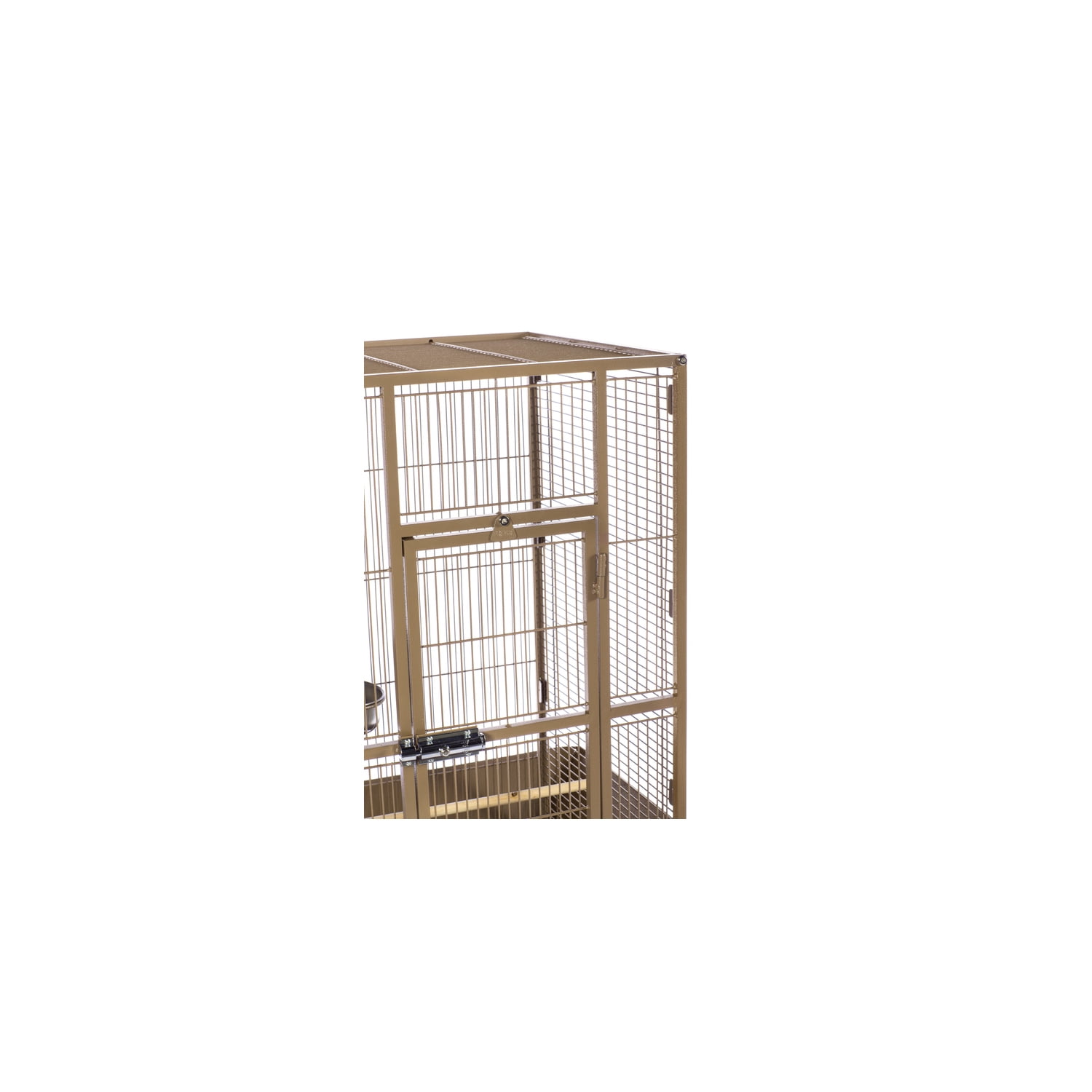 HomeStock Mid-Century Marvel Bird Cage with Retro-Inspired Design, Durable Construction, Spacious Interior, and Elegant Finish for Stylish-Color:Coco