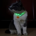 thumbnail image 3 of 5-Pack Adjustable Glowing Pet Collars with Bell, Animal Print, Rubber Material, Safety Night Light Cat Collar Set, 3 of 5