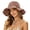 Brown, variant on Crochet Sun Hat For Women Floral Scalloped Weave Bucket Hat Adjustable Chin Strap Vacation Travel Sunny Beach Hat Pink