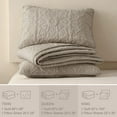 thumbnail image 7 of Whale Flotilla 2-Piece Twin Quilt Set, Soft Embossed Bedding Set, Lightweight Bedspread Coverlet with Damask Vintage Pattern, Reversible Bed Cover for All Seasons, Light Grey, 7 of 7