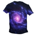 thumbnail image 6 of Penkiiy Galaxy Printed Shirt ,Men's 2024 Spring And Summer Casual Fashion Sky Print Short-Sleeved Round Neck T-Shirt Tops/Shirts 2XL Multicolor, 6 of 6