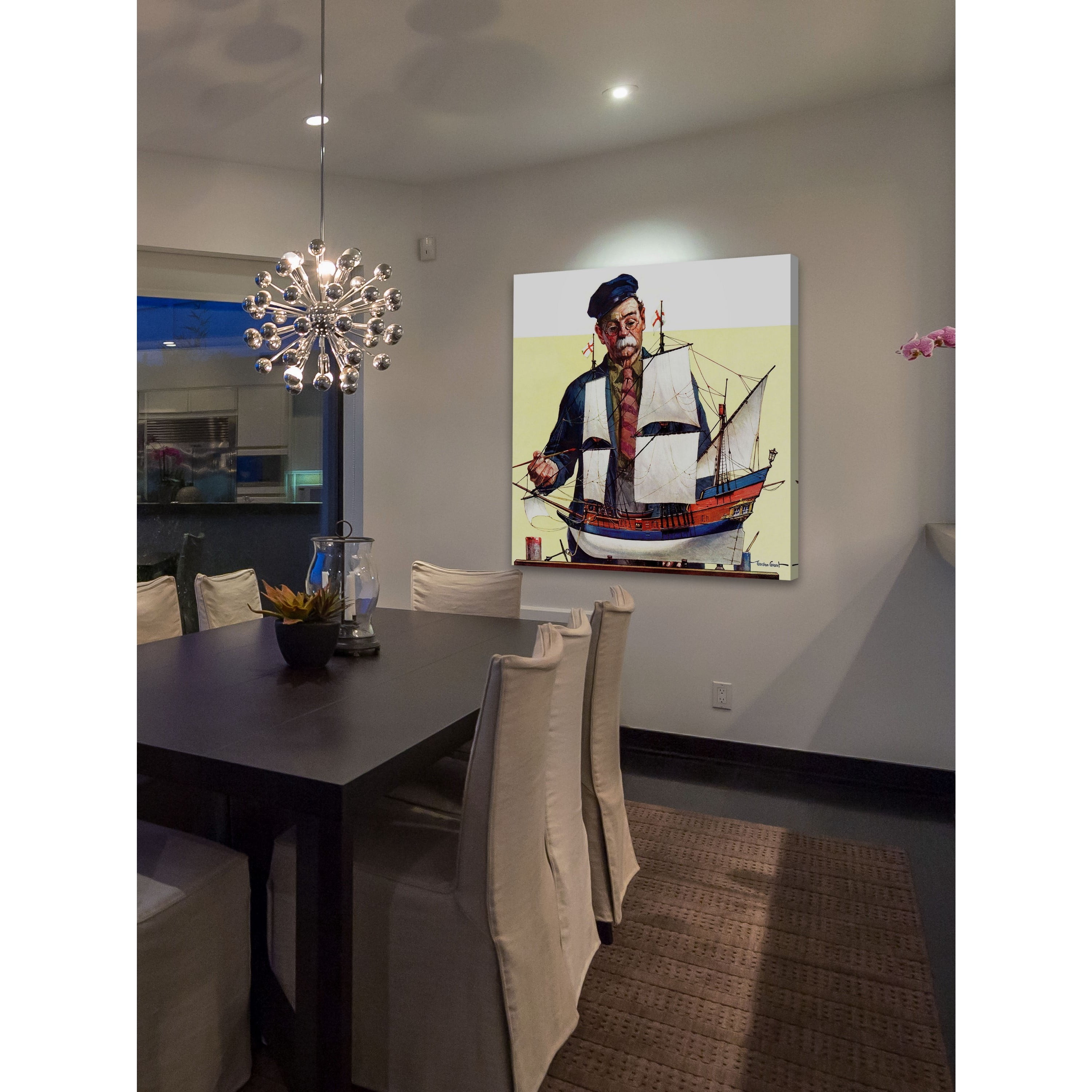 "Model Ship" Painting Print on Wrapped Canvas