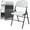 White, variant on PEXMOR 4 Pack Folding Chairs, Portable HDPE Plastic Seat with Steel Frame for Indoor Outdoor Dinning Party Wedding School Use, Black