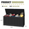 thumbnail image 7 of Homall 82 Gallon Outdoor Storage in Resin Deck Box 45.66in Width Lockable Deck Box, Black, 7 of 7