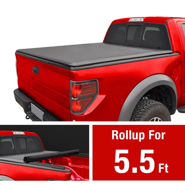 Soft Roll Up Truck Bed Tonneau Cover For 2015 2019 Ford F 150 Styleside 5 5 Bed Walmart Com Walmart Com