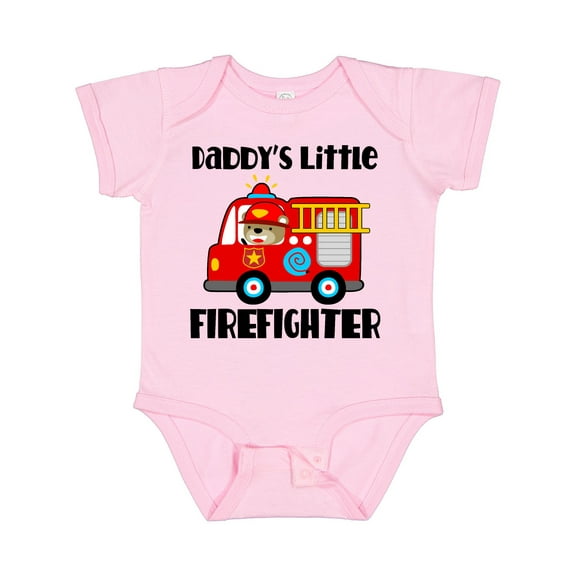 Inktastic Daddys Little Firefighter Boys or Girls Baby Bodysuit