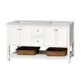 thumbnail image 2 of Lakeshore 60" Double Bathroom Vanity with White Cabinet and Engineered Carrara Top, 2 of 6