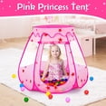 thumbnail image 3 of Piscina de bolas para niños pequeños, carpa plegable con 50 pelotas, casita de juegos interior y exterior, 3 of 5