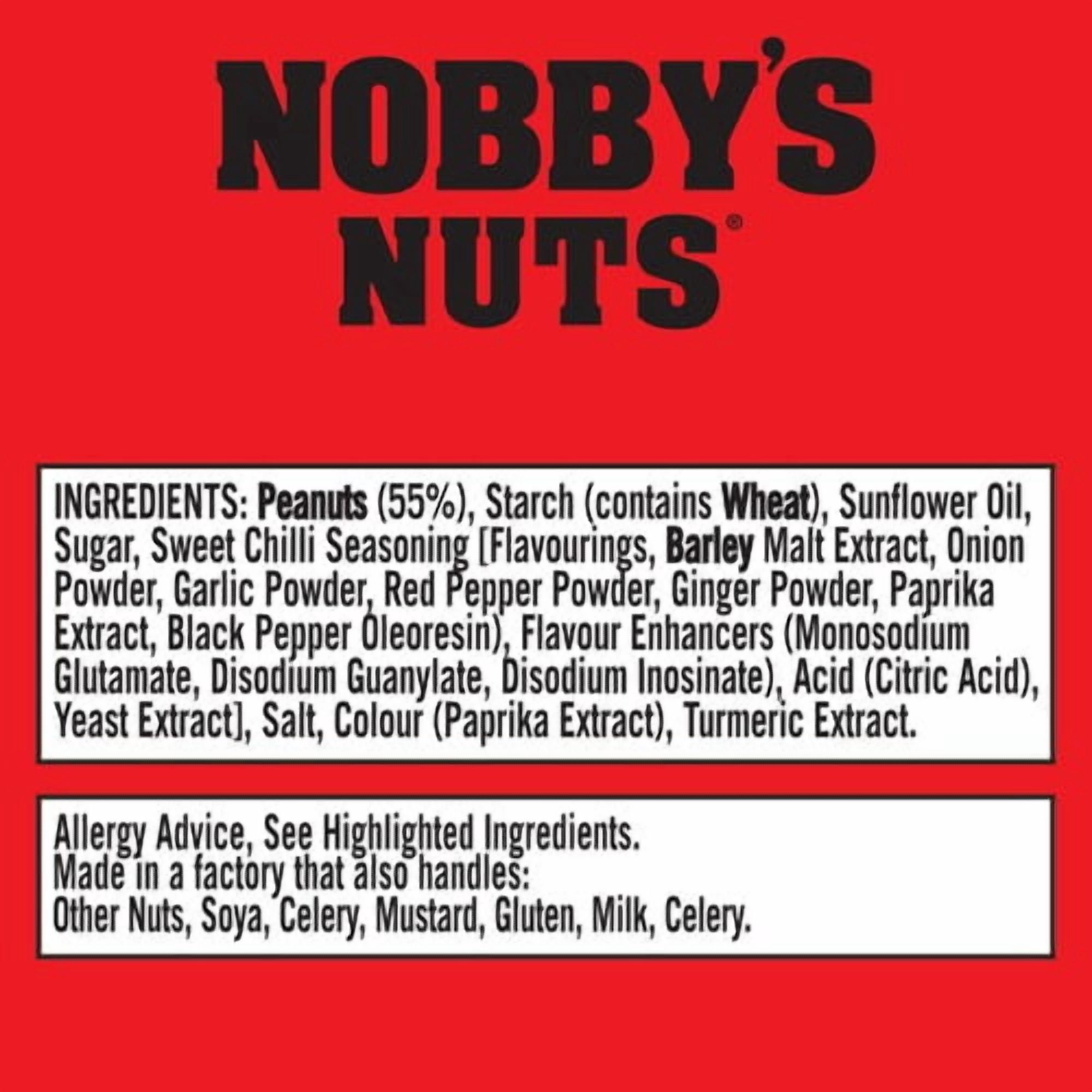 Nobby's Nuts Sweet Chilli Coated Peanuts 40g, British Import (Pack of 3)