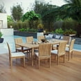 thumbnail image 2 of Modway Marina 9 Piece Outdoor Patio Teak Dining Set in Natural White, 2 of 7