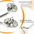thumbnail image 2 of ZiYuya Hook and Eye Latch, Stainless Steel Door Hook, Hook and Eye Latch for Barn Door Lock, Hooks for Gate and Window Latch, 2 of 10