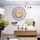 thumbnail image 2 of Reloj de pared Madera maciza Metal 40 cm Silencioso Sin tictac Reloj de pared Sala de estar Dormitorio Cocina Oficina Reloj de pared grande Madera natural Clásico moderno, 2 of 5