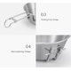 thumbnail image 3 of Copa De Campamento Camping Tazas plegables para acampar al aire libre, viajes, acero inoxidable, Picnic, barbacoa, cocina, taza Tmvgtek Para Estrenar, 3 of 4