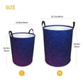 thumbnail image 3 of Sikiie Neon Glitter Print Round Dirty Clothes Basket, Waterproof Standing Foldable Storage Basket, for Laundry Room, Bedroom, Bathroom Storage-Small, 3 of 6