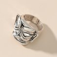 thumbnail image 4 of Anillos De Plata Esterlina Anillo Abierto Retro Cubierta De La Cara Anillo De Estilo Anillo Ajustable Para Hombres Dama Moda Advancent AP007233-02, 4 of 6