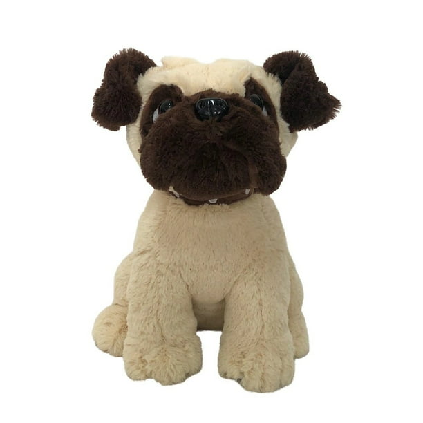Perro Pug De Peluche Grande 28 cm Cachorro Linzy Toys Tela Suave Hipoalergenica Walmart en linea