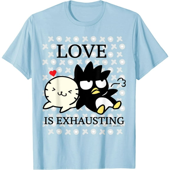 Badtz Maru "Love is Exhausting" Valentine DTG Print Unisex T-Shirt
