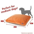 thumbnail image 3 of Majestic Pet | Villa Velvet Shredded Memory Foam Rectangle Pet Bed For Dogs, Removable Cover, Orange, Medium, 3 of 3